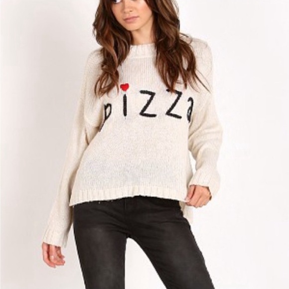 Wildfox Simply Pizza Vineyard Sweater Size XS - Picture 4 of 9